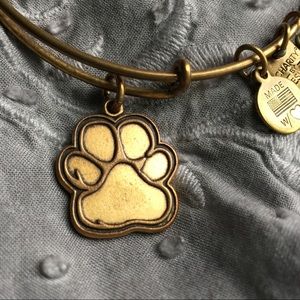 Alex and Ani, antique bronze paw bangle